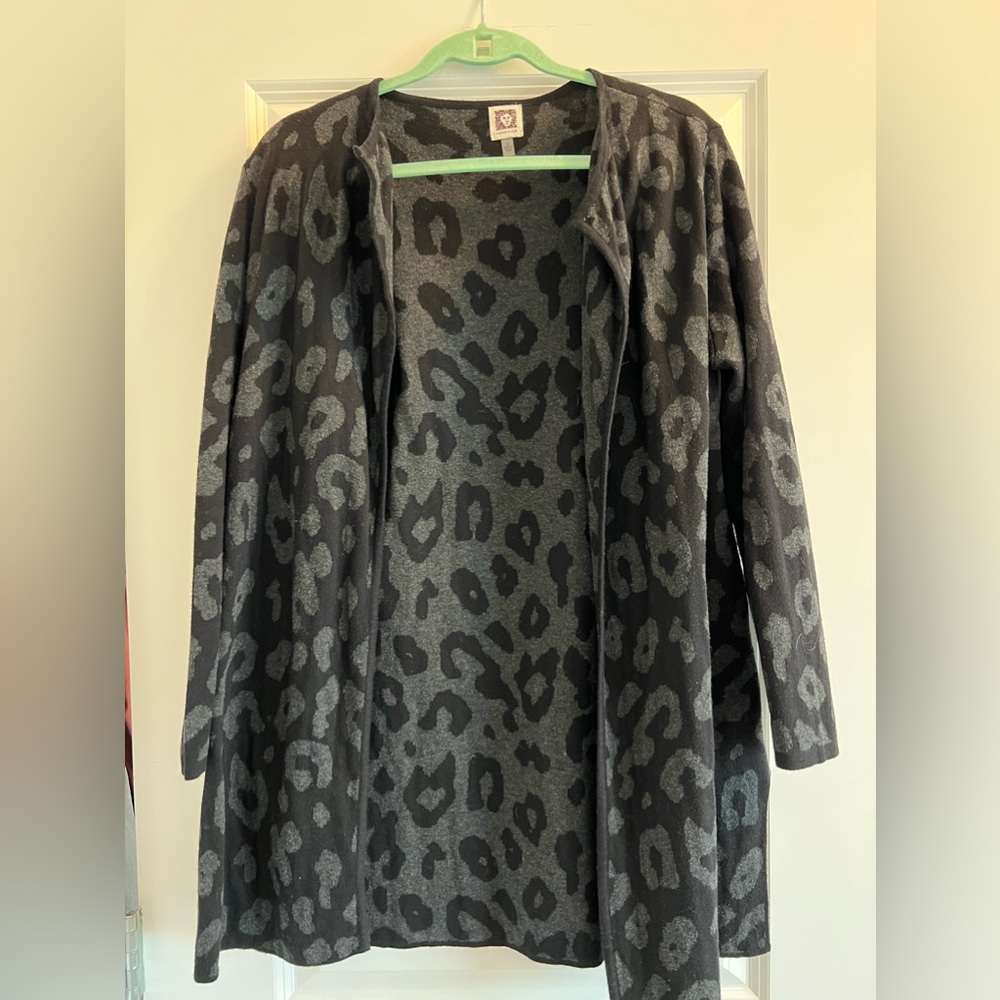 Long Cheetah print cardigan